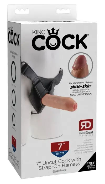 KC 7 Uncut Strap-On Dildo – 18 cm (7″)