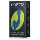 FORTO Studded Pro Vibrating Massager – anal plug – silicone – blue – 10 modes — Photo 1