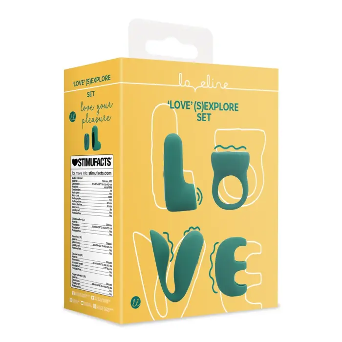 LOVE' (S)explore set – 4 toys + bullet – green crystal