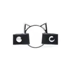 Kinky Kitty Slim PU Leather Ring Collar – Black — Photo 4