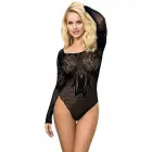 Subblime 952051 Mesh Bodysuit Long Sleeve Off-Shoulder – Black – One Size — Photo 1