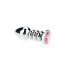 Rievots anālais spraudnis – 10.3 cm (4.1″) – Rozā — Foto 2