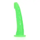Slim reālistisks dildo ar piesūcekni - tumsā spīdošs - 15.5 cm (6″) — Foto 3