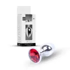 Plug-Jewellery Silver Anal Plug – 7 cm (2.8″) – Red — Photo 9
