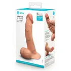 b-Vibe SlipSkin 8" Curvy – pressure-reactive silicone dildo with suction cup – natural skin tone – 20.3 cm — Photo 1