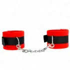 KINK Beginner фиксаторы для запястий с искусственным мехом – чёрно-красные 30x7 см — Фото 1