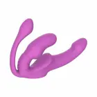 Teazers Strapless topelt anaaltapp kaugjuhtimispuldiga – 18 cm – roosa — Foto 6
