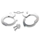 FFS Metal Handcuffs Silver Adjustable with Safety Quick-Release 9.6cm — Photo 2