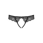 Contica Open Crotch Thong – Black – S/M — Photo 7