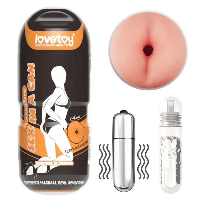 Sex In A Can – vibrating anal lotus tunnel masturbator – cyber skin – 16 cm