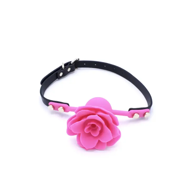 Silicone Pink Rose Ball Gag
