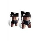 Men's Wet Look Boxer Shorts with Decorative Pockets – Black – XL — Photo 5