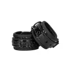 Neoprene and Faux Leather Handcuffs – Black — Photo 3