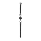 Ouch! Solid Ball Gag Adjustable Leather Strap – Black — Photo 2