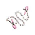 Nipple Play Crystal Chain Nipple Clamps – Pink — Photo 2