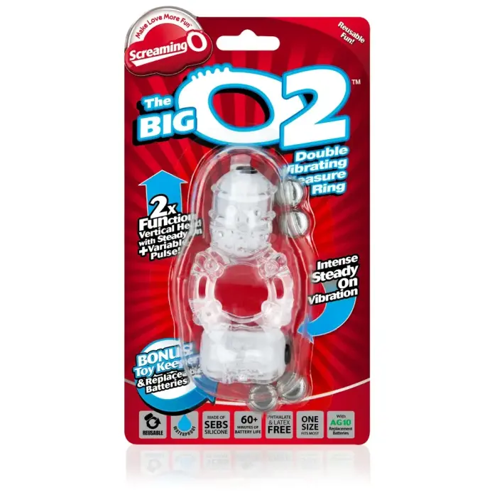 The Screaming O Big O 2 intīmais divu motoru caurspīdīgais gredzens