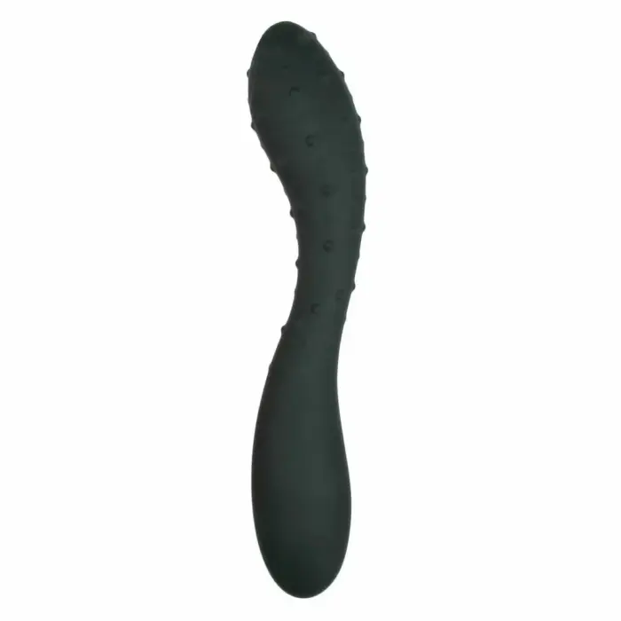 Sinner Gear Curved Silicone Dildo with Stimulating Surface – 20 cm (8″) – Black