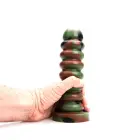 Kiotos Revolt Green Army 11 – silikoninis dildo – 21,5 cm — Nuotrauka 3