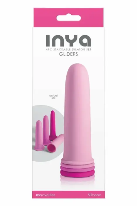 INYA Gliders – 4-osaline silikoonist dilaatorite treenimiskomplekt – roosa