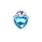 MyLove Toys Jewellery Silver sirds formas anālais spraudnis – 7 cm (2.8″) – gaiši zils — Foto 3