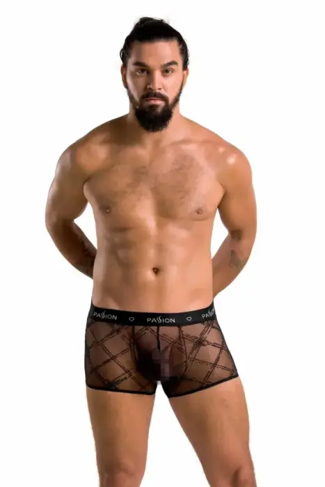 Short James Black - Lightweight Striped Translucent Shorts