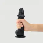 Libiseva naha realistlik dildo – 20–23 cm – Must — Foto 2