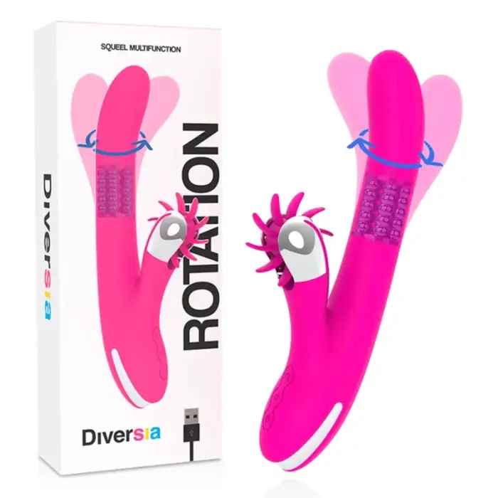 Индимная машина DIVERSIA Bunny Rotation 24 cm (9.4″) – розовый