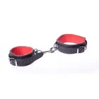 Basic Leather Handcuffs – Red — Photo 1