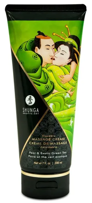 Shunga Kissable Massage Cream – Pear & Green Tea – 200 ml