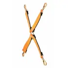 Dream Toys Radiant Hog Tie – spīd tumsā – oranžs – 4 āķi – bez niķeļa — Foto 5