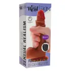 Vibruojantis dildo su apyvarpe – 20 cm (8″) – Kūno spalva — Nuotrauka 2