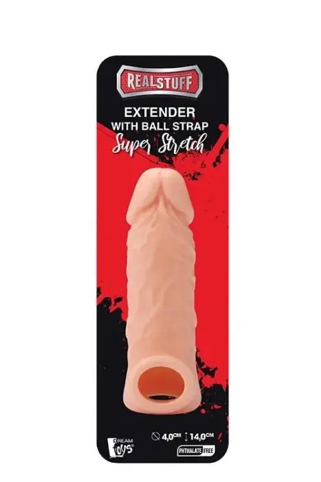 REALSTUFF Extender with Ball Strap - 14 cm (5.5″) - Realistic Skin