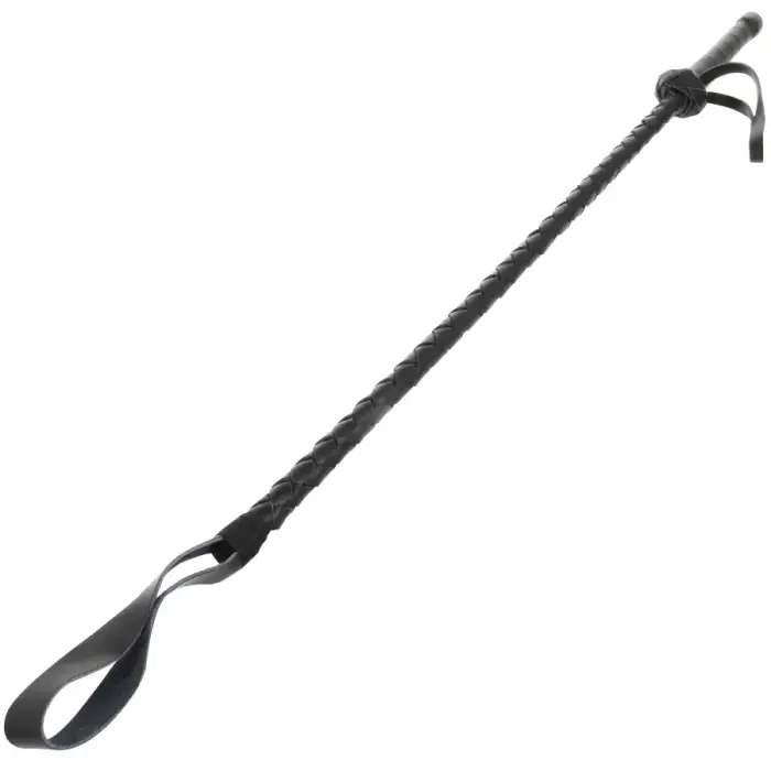 Darkness Leather Riding Crop 60cm – Black