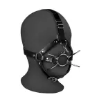 Head Harness with Spider Gag and Nose Hooks – Black — Photo 1