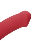 Nefaliskais vibrējošais dildo – liels – sarkans Foto 7