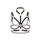 Open Cup Bra Deluxe Harness – Black — Photo 4