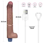 LoveToy Real Softee – įkraunamas vibruojantis silikoninis dildo – 26,7 cm (10,5 colio) — Nuotrauka 2