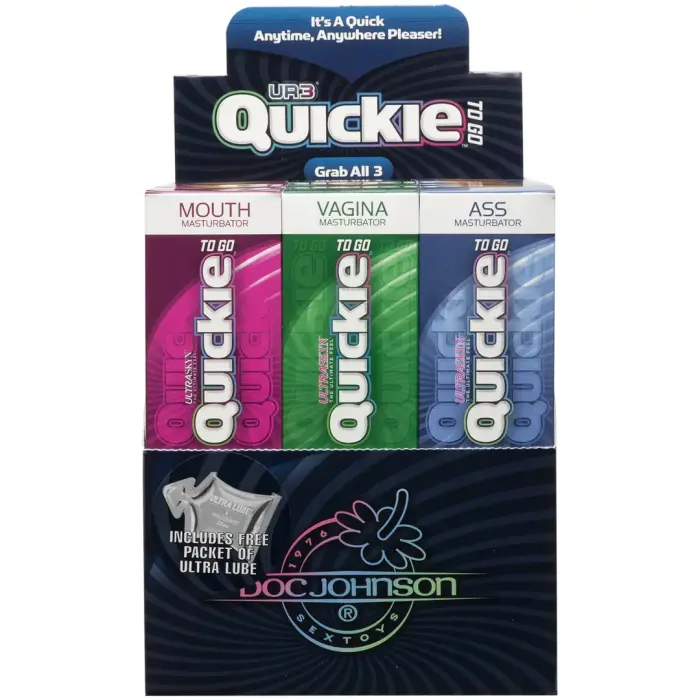 Quickies To Go Masturbator 12-Pack Display