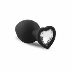 EasyToys 3-Piece Silicone Plug Set with Decorative Heart Gem – Black — Photo 4