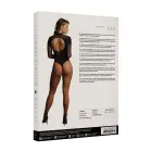Mesh Bodysuit with Short Sleeves – Black – One Size — Photo 2