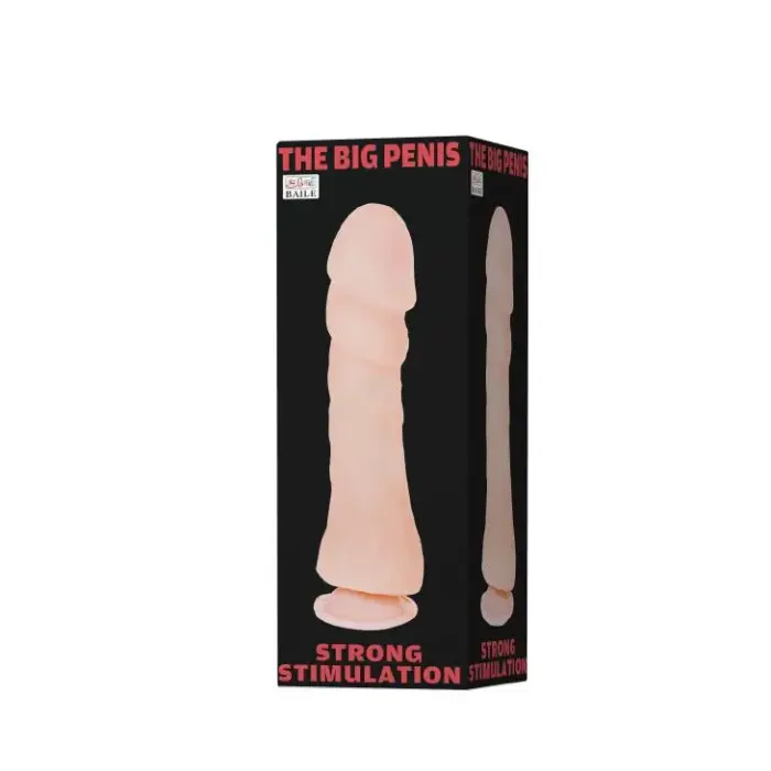 BAILE The Big Penis Reālistisks dildo ar piesūcekni – 23+ cm – Caurspīdīgs Foto 5