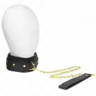 KINK Adjustable Faux Leather Collar with Sponge Lining – 37-54 cm – Black — Photo 1