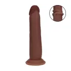 Vive REA226 – realistinis silikoninis dildo su slenkančia oda – rudas – 20,5 cm — Nuotrauka 8