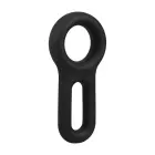 The Keyhole – silicone cock and ball support ring – black – 5.1 cm — Photo 1