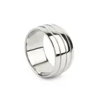 Mr. Steel Oval Barrel Cock Ring – 5.5 cm – Silver — Photo 1