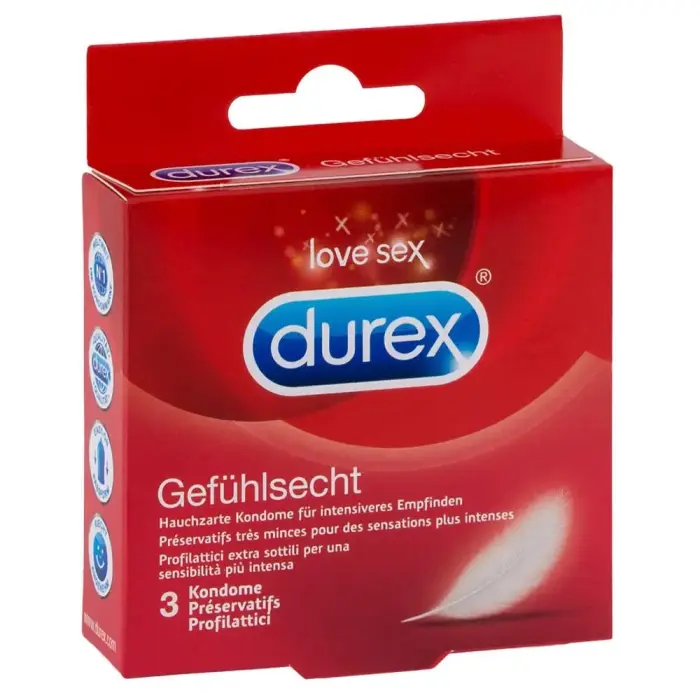 Durex Gefühlsecht Condoms – 3 pcs
