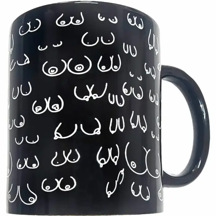 Diablo Picante Ceramic Mug 370 ml – artistic bust motif – black