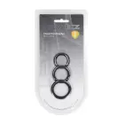LEVELZ Classic silikona dzimumlocekļa gredzenu komplekts – 3 gab. – melns Foto 1