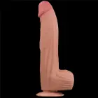 King Sized Sliding Skin Dual Layer Dildo – 30 cm (12″) – Kūno spalva — Nuotrauka 4