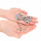 KINK Metal Flower Adjustable Nipple Clamps with Decorative Chain – Silver — Photo 4